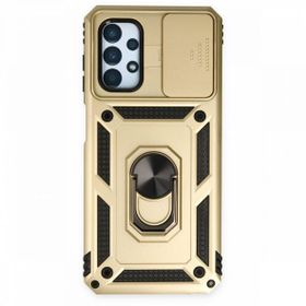 BSSM Samsung Galaxy A33 5G Pars Lens Yüzüklü Silikon Gold Kılıf