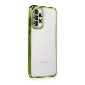 BSSM Samsung Galaxy A33 5G Razer Lensli Silikon Yeşil Cep Telefonu Kılıfı