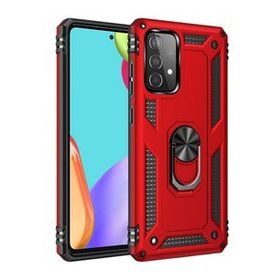 BSSM Samsung Galaxy A33 5G Sofya Yüzüklü Silikon Kapak Kırmızı Kılıf