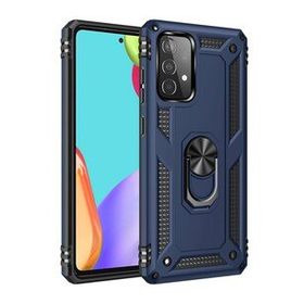BSSM Samsung Galaxy A33 5G Sofya Yüzüklü Silikon Kapak Lacivert Kılıf