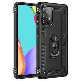 BSSM Samsung Galaxy A33 5G Sofya Yüzüklü Siyah Silikon Kapak Kılıf