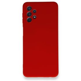 BSSM Samsung Galaxy A52 Nano içi Kadife Silikon - Kırmızı Kılıf