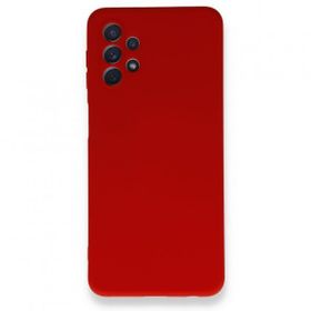 BSSM Samsung Galaxy A52 Nano içi Kadife Silikon - Kırmızı Kılıf