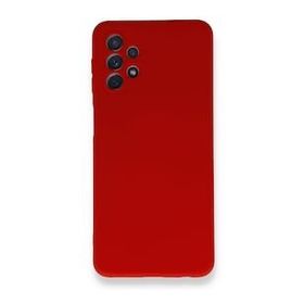 BSSM Samsung Galaxy A52 Nano içi Kadife Silikon - Kırmızı Kılıf