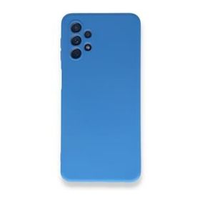 BSSM Samsung Galaxy A52 Nano içi Kadife Silikon - Mavi Kılıf