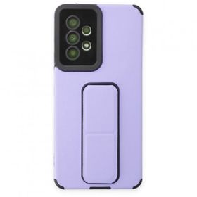 BSSM Samsung Galaxy A53 5G Mega Standlı Silikon - Lila Kılıf