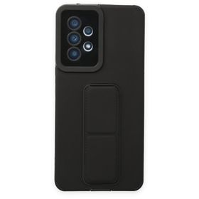 BSSM Samsung Galaxy A53 5G Mega Standlı Silikon - Siyah Kılıf