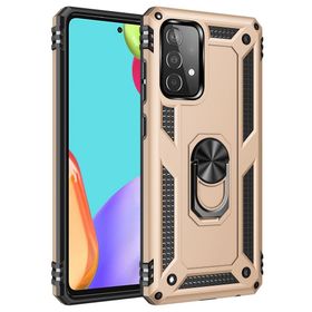 BSSM Samsung Galaxy A53 5G Sofya Yüzüklü Silikon Kapak - Gold Kılıf