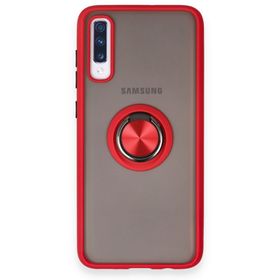 BSSM Samsung Galaxy A70 Montreal Yüzüklü Silikon Kapak Kırmızı Kılıf