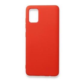 BSSM Samsung Galaxy A71 Nano İçi Kadife Kırmızı Silikon Kılıf