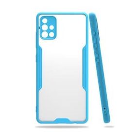 BSSM Samsung Galaxy A71 Platin Mavi Silikon Kılıf