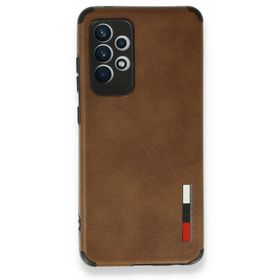 BSSM Samsung Galaxy A72 Loop Deri Silikon - Kahverengi Kılıf