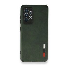 BSSM Samsung Galaxy A72 Loop Deri Silikon - Yeşil Kılıf