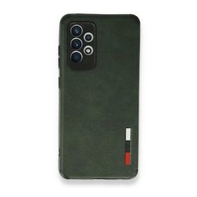 BSSM Samsung Galaxy A72 Loop Deri Silikon - Yeşil Kılıf