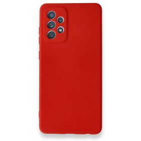 BSSM Samsung Galaxy A72 Nano içi Kadife Silikon Kırmızı Kılıf