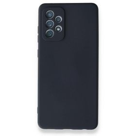 BSSM Samsung Galaxy A72 Nano içi Kadife Silikon Lacivert Kılıf