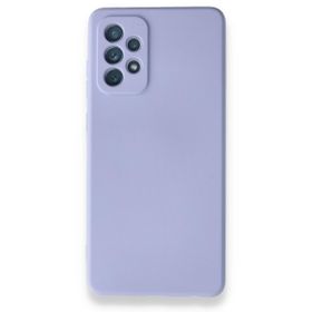 BSSM Samsung Galaxy A72 Nano İçi Kadife Silikon Lila Kılıf