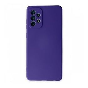 BSSM Samsung Galaxy A72 Nano içi Kadife Silikon Mor Kılıf