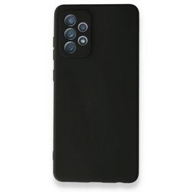 BSSM Samsung Galaxy A72 Nano içi Kadife Silikon Siyah Kılıf