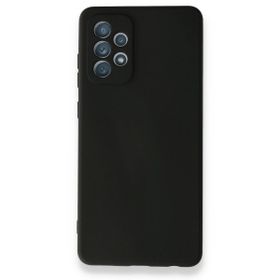 BSSM Samsung Galaxy A72 Nano içi Kadife Silikon Siyah Kılıf