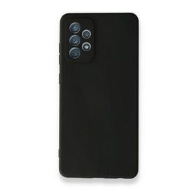 BSSM Samsung Galaxy A72 Nano içi Kadife Silikon Siyah Kılıf