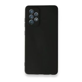 BSSM Samsung Galaxy A72 Nano içi Kadife Silikon Siyah Kılıf