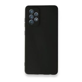 BSSM Samsung Galaxy A72 Nano içi Kadife Silikon Siyah Kılıf