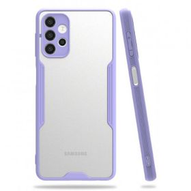 BSSM Samsung Galaxy A72 Platin Silikon Lila Kılıf