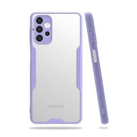 BSSM Samsung Galaxy A72 Platin Silikon Lila Kılıf