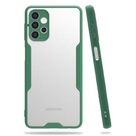 BSSM Samsung Galaxy A72 Platin Silikon Yeşil Kılıf