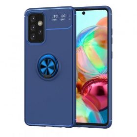 BSSM Samsung Galaxy A72 Range Yüzüklü Silikon Mavi Kılıf