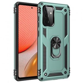 BSSM Samsung Galaxy A72 Sofya Yüzüklü Silikon Kapak Yeşil Kılıf