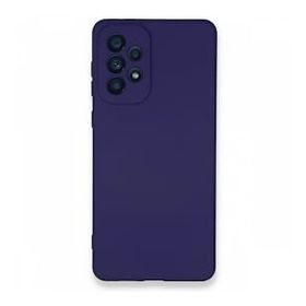 BSSM Samsung Galaxy A73 5G Nano İçi Kadife Silikon Mor Cep Telefonu Kılıfı