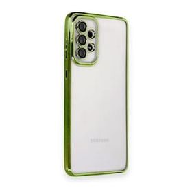BSSM Samsung Galaxy A73 5G Razer Lensli Silikon Yeşil Cep Telefonu Kılıfı