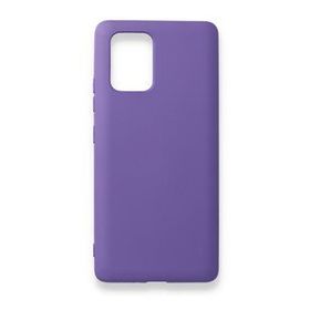 BSSM Samsung Galaxy A91 S10 Lite Nano İçi Kadife Silikon Mor Kılıf