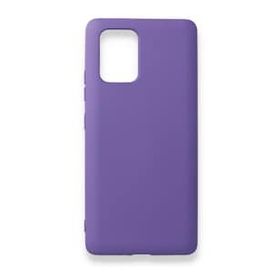 BSSM Samsung Galaxy A91 S10 Lite Nano İçi Kadife Silikon Mor Kılıf