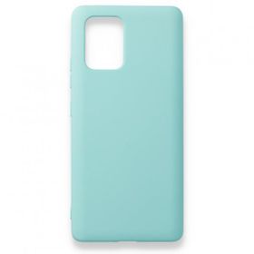 BSSM Samsung Galaxy A91 S10 Lite Nano İçi Kadife Silikon Turkuaz Kılıf