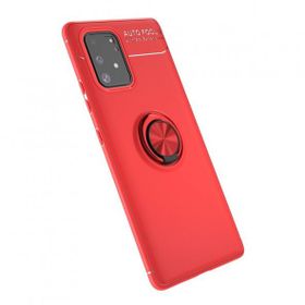 BSSM Samsung Galaxy A91 / S10 Lite Range Yüzüklü Kırmızı Silikon Kılıf