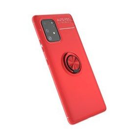 BSSM Samsung Galaxy A91 / S10 Lite Range Yüzüklü Kırmızı Silikon Kılıf