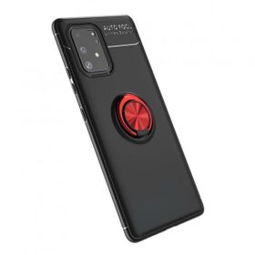 BSSM Samsung Galaxy A91 S10 Lite Range Yüzüklü Silikon Siyah Kırmızı Kılıf