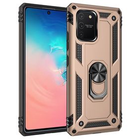 BSSM Samsung Galaxy A91 S10 Lite Sofya Yüzüklü Silikon Kapak Gold Kılıf