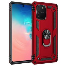 BSSM Samsung Galaxy A91 S10 Lite Sofya Yüzüklü Silikon Kapak Kırmızı Kılıf