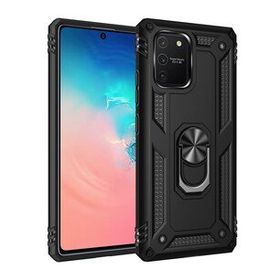 BSSM Samsung Galaxy A91 S10 Lite Sofya Yüzüklü Silikon Kapak Siyah Kılıf
