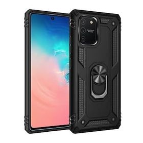 BSSM Samsung Galaxy A91 S10 Lite Sofya Yüzüklü Silikon Kapak Siyah Kılıf