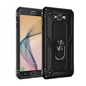 BSSM Samsung Galaxy J7 Sofya Yüzüklü Silikon Kapak Siyah Kılıf