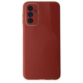 BSSM Samsung Galaxy M23 Glass Kapak Bordo Kılıf