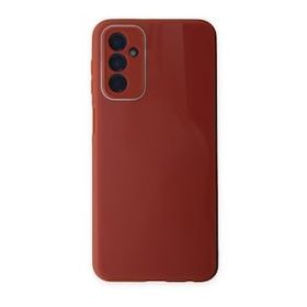 BSSM Samsung Galaxy M23 Glass Kapak Bordo Kılıf