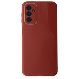BSSM Samsung Galaxy M23 Glass Kapak Bordo Kılıf