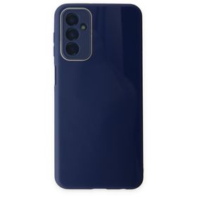 BSSM Samsung Galaxy M23 Glass Kapak Lacivert Kılıf