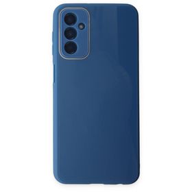 BSSM Samsung Galaxy M23 Glass Kapak Mavi Kılıf